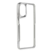 Newface Oppo A38 Kılıf Boyi Silikon Kapak - Gümüş