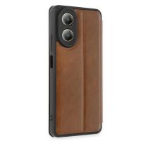 Newface Oppo A38 Kılıf Flip Cover - Taba