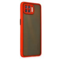 Newface Oppo Reno 4 Lite Kılıf Montreal Silikon Kapak - Kırmızı