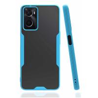 Newface Oppo A96 Kılıf Platin Silikon - Mavi