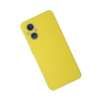 Newface Oppo Reno 7 Lite Kılıf Nano içi Kadife Silikon - Sarı