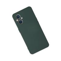 Newface Oppo Reno 7 Lite Kılıf Nano içi Kadife Silikon - Koyu Yeşil