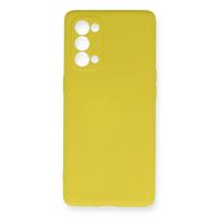 Newface Oppo Reno 5 Kılıf Nano içi Kadife Silikon - Sarı
