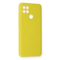 Newface Oppo A15 Kılıf Nano içi Kadife Silikon - Sarı