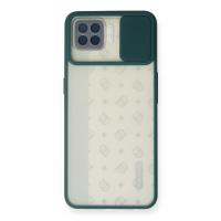 Newface Oppo A73 Kılıf Palm Buzlu Kamera Sürgülü Silikon - Yeşil