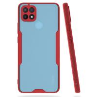 Newface Oppo A15 Kılıf Platin Silikon - Kırmızı