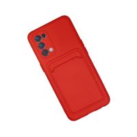 Newface Oppo Reno 5 Kılıf Kelvin Kartvizitli Silikon - Kırmızı