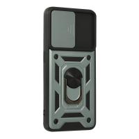 Newface Oppo A74 4G Kılıf Pars Lens Yüzüklü Silikon - Yeşil