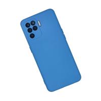 Newface Oppo Reno 5 Lite Kılıf Nano içi Kadife Silikon - Mavi
