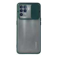 Newface Oppo Reno 5 Lite Kılıf Palm Buzlu Kamera Sürgülü Silikon - Yeşil