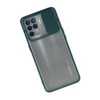 Newface Oppo Reno 5 Lite Kılıf Palm Buzlu Kamera Sürgülü Silikon - Yeşil