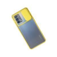 Newface Oppo A74 4G Kılıf Palm Buzlu Kamera Sürgülü Silikon - Sarı