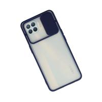 Newface Oppo Reno 4 Lite Kılıf Palm Buzlu Kamera Sürgülü Silikon - Lacivert