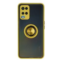 Newface Oppo A54 4G Kılıf Montreal Yüzüklü Silikon Kapak - Sarı