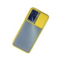 Newface Oppo A16 Kılıf Palm Buzlu Kamera Sürgülü Silikon - Sarı