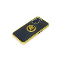 Newface Oppo A16 Kılıf Montreal Yüzüklü Silikon Kapak - Sarı