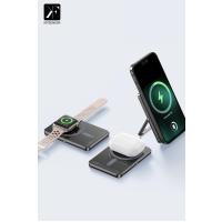 Newface PW580 5.000 mAh 20W Type-C 15W Kablosuz Şarj 3W Saat Şarj ve 5W Kulaklık Şarj Destekli PD Hızlı Şarj Magsafe Powerbank - Titanyum