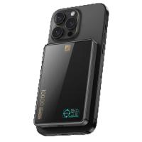 Newface PW598 10.000 mAh Dijital Göstergeli 20W Type-C ve 15W Kablosuz Şarj PD Hızlı Şarj Magsafe Powerbank - Siyah