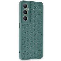 Newface Realme C65 Kılıf Petek Silikon Kapak - Koyu Yeşil