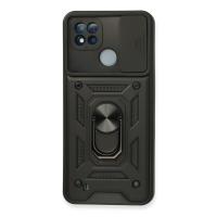 Newface Realme C11 2021 Kılıf Pars Lens Yüzüklü Silikon - Siyah