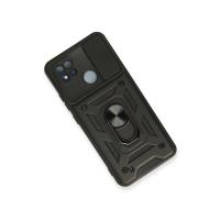 Newface Realme C11 2021 Kılıf Pars Lens Yüzüklü Silikon - Siyah