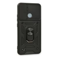 Newface Realme C11 2021 Kılıf Pars Lens Yüzüklü Silikon - Siyah