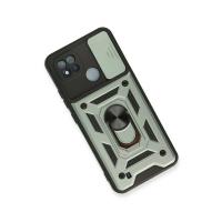 Newface Realme C11 2021 Kılıf Pars Lens Yüzüklü Silikon - Yeşil