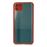 Newface Realme C11 Kılıf Miami Şeffaf Silikon - Kırmızı