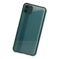 Newface Realme C11 Kılıf Miami Şeffaf Silikon - Koyu Yeşil