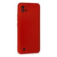 Newface Realme C11 2021 Kılıf Nano içi Kadife Silikon - Kırmızı