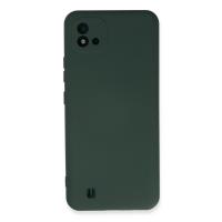 Newface Realme C11 2021 Kılıf Nano içi Kadife Silikon - Koyu Yeşil