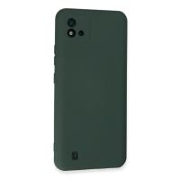 Newface Realme C11 2021 Kılıf Nano içi Kadife Silikon - Koyu Yeşil