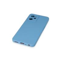 Newface Realme C35 Kılıf Nano içi Kadife Silikon - Mavi
