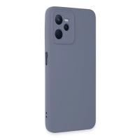 Newface Realme C35 Kılıf Nano içi Kadife Silikon - Gri