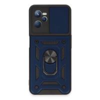 Newface Realme C35 Kılıf Pars Lens Yüzüklü Silikon - Lacivert