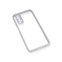 Newface Realme 7 Kılıf Miami Şeffaf Silikon - Lila