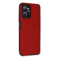 Newface Realme C35 Kılıf Loop Deri Silikon - Kırmızı