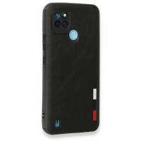 Newface Realme C25Y Kılıf Loop Deri Silikon - Siyah