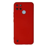 Newface Realme C25Y Kılıf Nano içi Kadife Silikon - Kırmızı