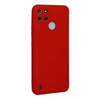 Newface Realme C25Y Kılıf Nano içi Kadife Silikon - Kırmızı