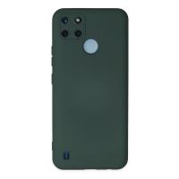 Newface Realme C25Y Kılıf Nano içi Kadife Silikon - Koyu Yeşil