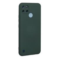 Newface Realme C25Y Kılıf Nano içi Kadife Silikon - Koyu Yeşil