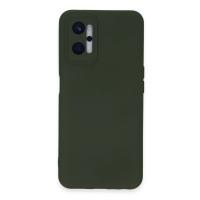 Newface Realme 9i 4G Kılıf Nano içi Kadife Silikon - Koyu Yeşil