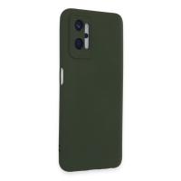 Newface Realme 9i 4G Kılıf Nano içi Kadife Silikon - Koyu Yeşil