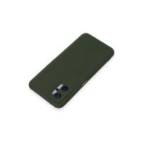 Newface Realme 9i 4G Kılıf Nano içi Kadife Silikon - Koyu Yeşil