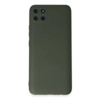 Newface Realme C11 Kılıf Nano içi Kadife Silikon - Koyu Yeşil
