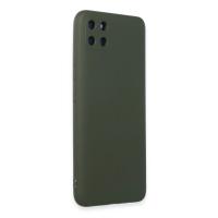 Newface Realme C11 Kılıf Nano içi Kadife Silikon - Koyu Yeşil