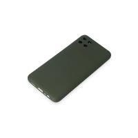 Newface Realme C11 Kılıf Nano içi Kadife Silikon - Koyu Yeşil