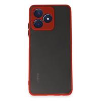 Newface Realme C53 Kılıf Montreal Silikon Kapak - Kırmızı