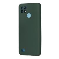 Newface Realme C21 Kılıf Nano içi Kadife Silikon - Koyu Yeşil